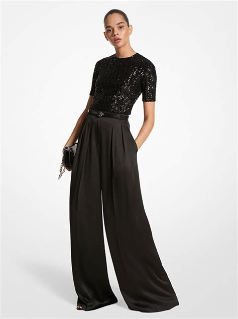 michael kors palazzo|Satin Palazzo Pants .